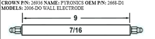 Picture of PYRONICS ELECTRODE