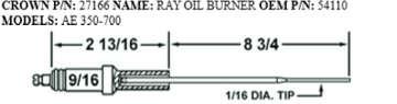 Picture of RAY OIL BURNER ELECTRODE