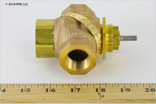 Picture of 3 WAY MIXING 3/4 NPT, 7.5 CV BRONZE VALVE BODY W/ BRASS TRIM