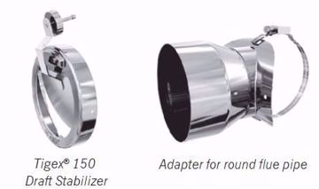 Picture of ADAPTER FOR 5” ROUND FLUE PIPE, STAINLESS STEEL