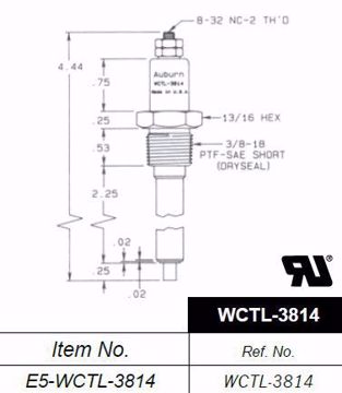 Picture of REF # WCTL-3814 AUBURN LIQUID LEVEL ELECTRODE