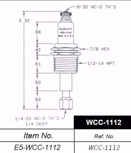 Picture of REF # WCC-1112 AUBURN LIQUID LEVEL ELECTRODE