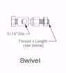 Picture of SW4 CONTROL SWIVEL 1/4 - 20 THREAD X 7/16 LONG SW-4