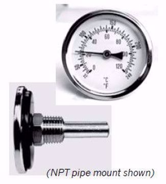 Picture of 0-250 DEGREE F, SURFACE MOUNT DIAL THERMOMETER