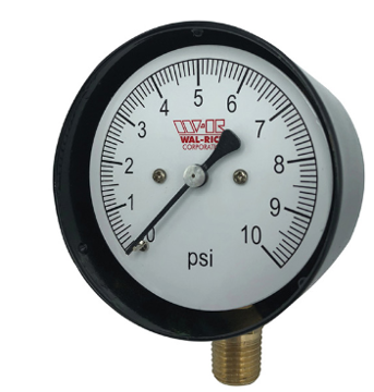 Picture of 1715502 1715502 0-10 PSI DIAPHRAGM GAUGE 2-1/2 X 1/4 BOTTOM MOUNT