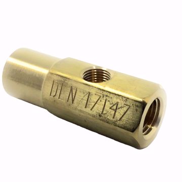 Picture of 17147 Delavan 17147 brass siphon nozzle adapter 1/8" NPT oil intake and 1/4" NPT air intake