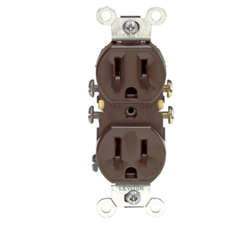 Picture of DPLX REC 15A 125V 2P3W BROWN