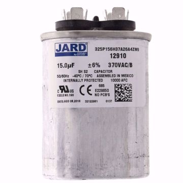 Picture of 12910 15MFD 370V OVAL RUN CAPACITOR