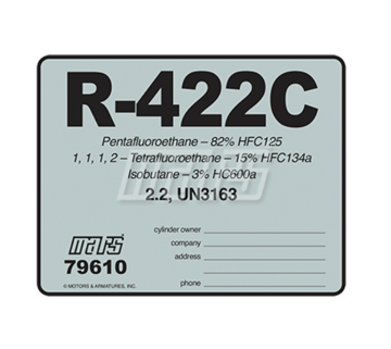 Picture of 79610 R-422C REFRIG I.D. LABELS 10PK