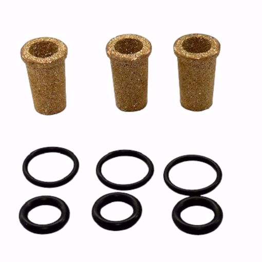 Picture of 60051-001 Line Filter Repair Kit Contains three replacement elements consisting of 90 Micron filters, outer and inner O-rings.