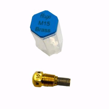 Picture of 030L3079 HAGO M-15 BRASS MINI NOZZLE 15.00 GPH @ 100 PSI OLD ITEM NO. 1198.