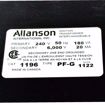 Picture of 1196-PF-G ALLANSON SINGLE POLE GAS AND OIL INDUSTRIAL TYPE REPLACEMENT TRANSFOR