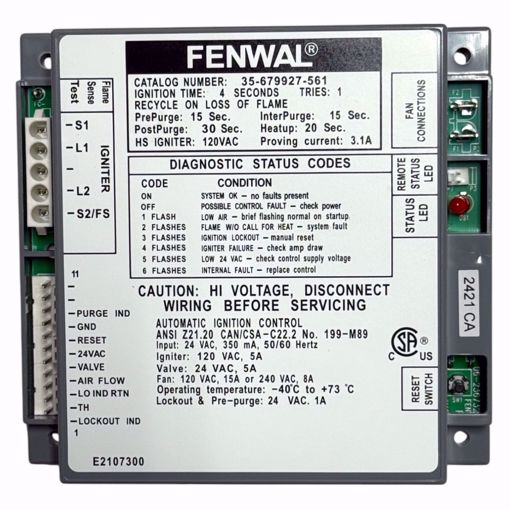 Picture of 35-679927-561 FENWAL REMOTE RESET IGNITION MODULE