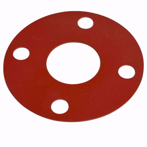 Picture of PF-0150RF16  SSC PIPE FLANGE GASKET-1 1/2 FULL FACE TYPE-1/16" TH RED RUBBER