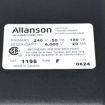 Picture of 1196 TYPE F ALLANSON  IGNITION TRANSFORMER 240VOLT PRIMARY