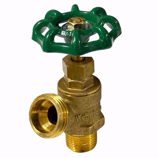 Picture of H-11700W WEBSTONE 1/2" MIP X HOSE LF HI-FLOW BR BOILER DRN